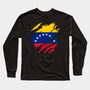 Proud Venezuela Flag, Venezuela gift heritage, Venezuelan girl Boy Friend Venezolano Long Sleeve T-Shirt